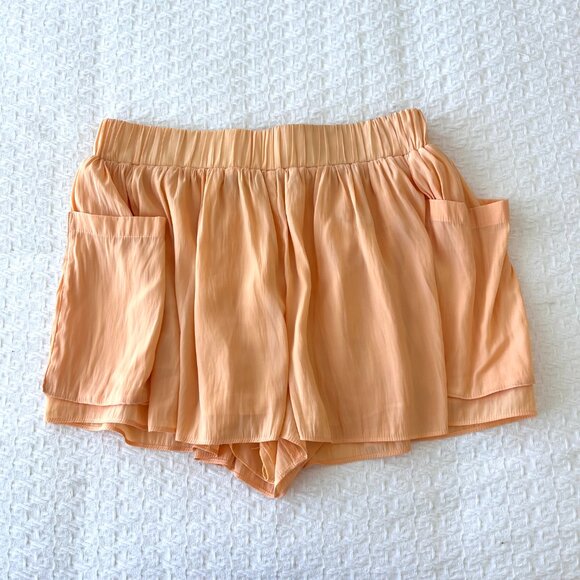 Ramy Brook - Shorts - August Chiffon - Nectar Orange - Size Medium - Picture 6 of 10